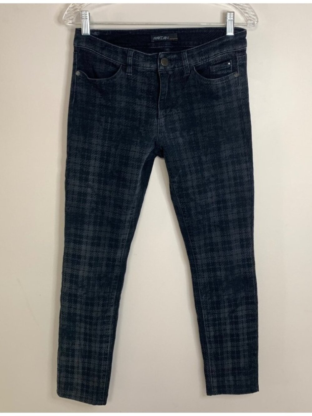 Marc Cain Grey Plaid Skinny Jeans Size N3